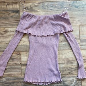 Pink off the shoulder top